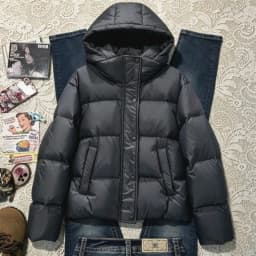 Faux Fur Collar Cotton Padded Parka Women 2026 Korean Y2K Streetwear Vintage Oversized Winter Warm Casual Outerwear Jackets Coat