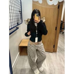 Korean Fashion Cropped Zip Up Puffer Parka Women Faux Fur Collar Ribbed Cuffs Thick Warm Winter Coat Casual Streetwear 2026