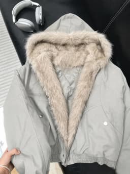 2026 Women Winter Faux Fur Collar Jacket Korean Fashion Warm Cotton Padded Coat Y2K Vintage Casual Parka Streetwear Outerwear
