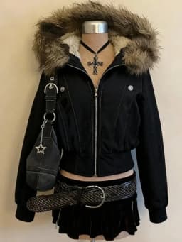 2026 Women Winter Faux Fur Collar Jacket Korean Fashion Warm Cotton Padded Coat Y2K Vintage Casual Parka Streetwear Outerwear