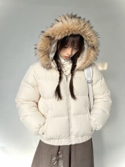 2026 Women Winter Faux Fur Collar Jacket Korean Fashion Warm Cotton Padded Coat Y2K Vintage Casual Parka Streetwear Outerwear