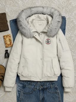 Y2K American Vintage Korean Fashion Cotton Padded Jacket Harajuku Casual Outerwear Tops Faux Fur Collar Parkas Coats Stylish
