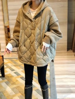Quilted Hooded Sweatshirt Women's Cotton Jacket Lightweight Padded Durable Vintage Style Long Sleeve Regular Length Coat