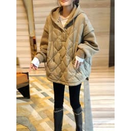 Quilted Hooded Sweatshirt Women's Cotton Jacket Lightweight Padded Durable Vintage Style Long Sleeve Regular Length Coat