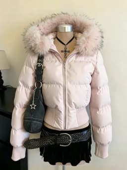 Winter Warm Faux Fur Hooded Parka for Women Retro Y2K Style Cotton Padded Coat Loose Casual Daily Outdoor Street Outerwear New