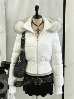Women Winter Thick Warm Hooded Parka Outercoat Faux Fur Cotton‑padded Windproof Casual Outdoor Dating Street Daily Tops Fashion