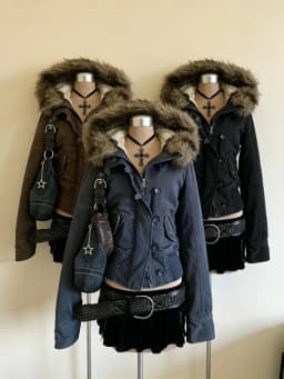 American Vintage Faux Fur Parkas Coats 2026 Y2k Retro Cotton‑padded Jacket Korean Fashion Warm Casual Outwear Tops Winter