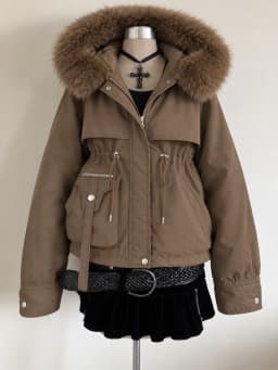 Autumn Winter Lady Faux Fur Collar Cotton‑padded Jacket Solid Short Pocket Parkas Coats 2026 Commute Women Fashion Outwear Tops
