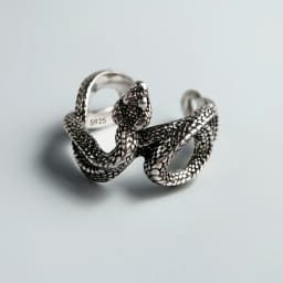 925 Sterling Silver Rings for Women Couple Minimalist Handmade Simple Vintage Snake Ring Fine Jewelry Gift Prevent Allergy