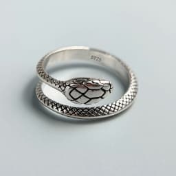 925 Sterling Silver Rings for Women Couple Minimalist Handmade Simple Vintage Snake Ring Fine Jewelry Gift Prevent Allergy