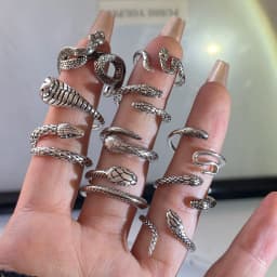 925 Sterling Silver Rings for Women Couple Minimalist Handmade Simple Vintage Snake Ring Fine Jewelry Gift Prevent Allergy