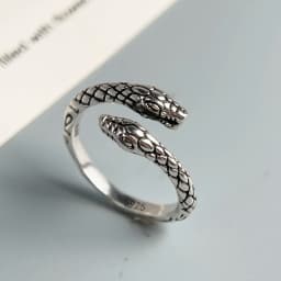925 Sterling Silver Rings for Women Couple Minimalist Handmade Simple Vintage Snake Ring Fine Jewelry Gift Prevent Allergy