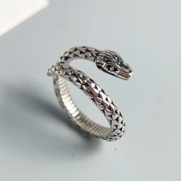 925 Sterling Silver Rings for Women Couple Minimalist Handmade Simple Vintage Snake Ring Fine Jewelry Gift Prevent Allergy