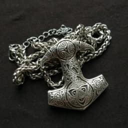 Norse Viking Amulet Scandinavian Mjolnir Pendant Hammer Of Thor Necklace Colar Choker Necklace Women Viking Rune Amulet