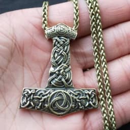 Norse Viking Amulet Scandinavian Mjolnir Pendant Hammer Of Thor Necklace Colar Choker Necklace Women Viking Rune Amulet