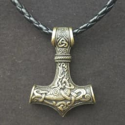 Norse Viking Amulet Scandinavian Mjolnir Pendant Hammer Of Thor Necklace Colar Choker Necklace Women Viking Rune Amulet