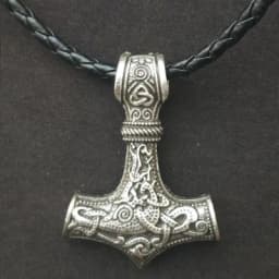 Norse Viking Amulet Scandinavian Mjolnir Pendant Hammer Of Thor Necklace Colar Choker Necklace Women Viking Rune Amulet