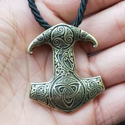 Norse Viking Amulet Scandinavian Mjolnir Pendant Hammer Of Thor Necklace Colar Choker Necklace Women Viking Rune Amulet
