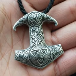 Norse Viking Amulet Scandinavian Mjolnir Pendant Hammer Of Thor Necklace Colar Choker Necklace Women Viking Rune Amulet