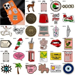 Mobile phone Sticker Badge Metal Pin Broooches Pins