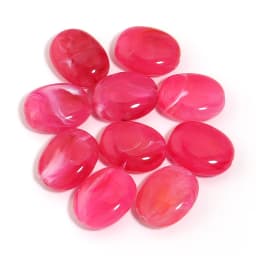 20pcs/lot Imitation Jade Stone Acrylic Beads Dual Color Flat Oval Loose Spacer Beads For DIY Bracelet Phone Chains Accessories
