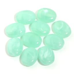 20pcs/lot Imitation Jade Stone Acrylic Beads Dual Color Flat Oval Loose Spacer Beads For DIY Bracelet Phone Chains Accessories