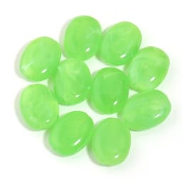 20pcs/lot Imitation Jade Stone Acrylic Beads Dual Color Flat Oval Loose Spacer Beads For DIY Bracelet Phone Chains Accessories