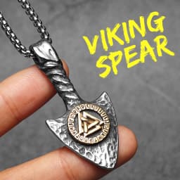 Viking Rune Spearhead Odin Men Necklaces Stainless Steel Pendant Chain Women Punk Fashion Jewelry Accessories Gifts Wholesale