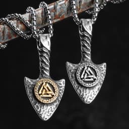 Viking Rune Spearhead Odin Men Necklaces Stainless Steel Pendant Chain Women Punk Fashion Jewelry Accessories Gifts Wholesale