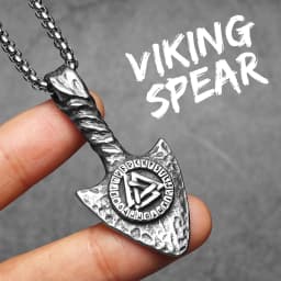 Viking Rune Spearhead Odin Men Necklaces Stainless Steel Pendant Chain Women Punk Fashion Jewelry Accessories Gifts Wholesale