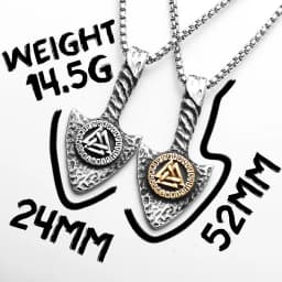 Viking Rune Spearhead Odin Men Necklaces Stainless Steel Pendant Chain Women Punk Fashion Jewelry Accessories Gifts Wholesale