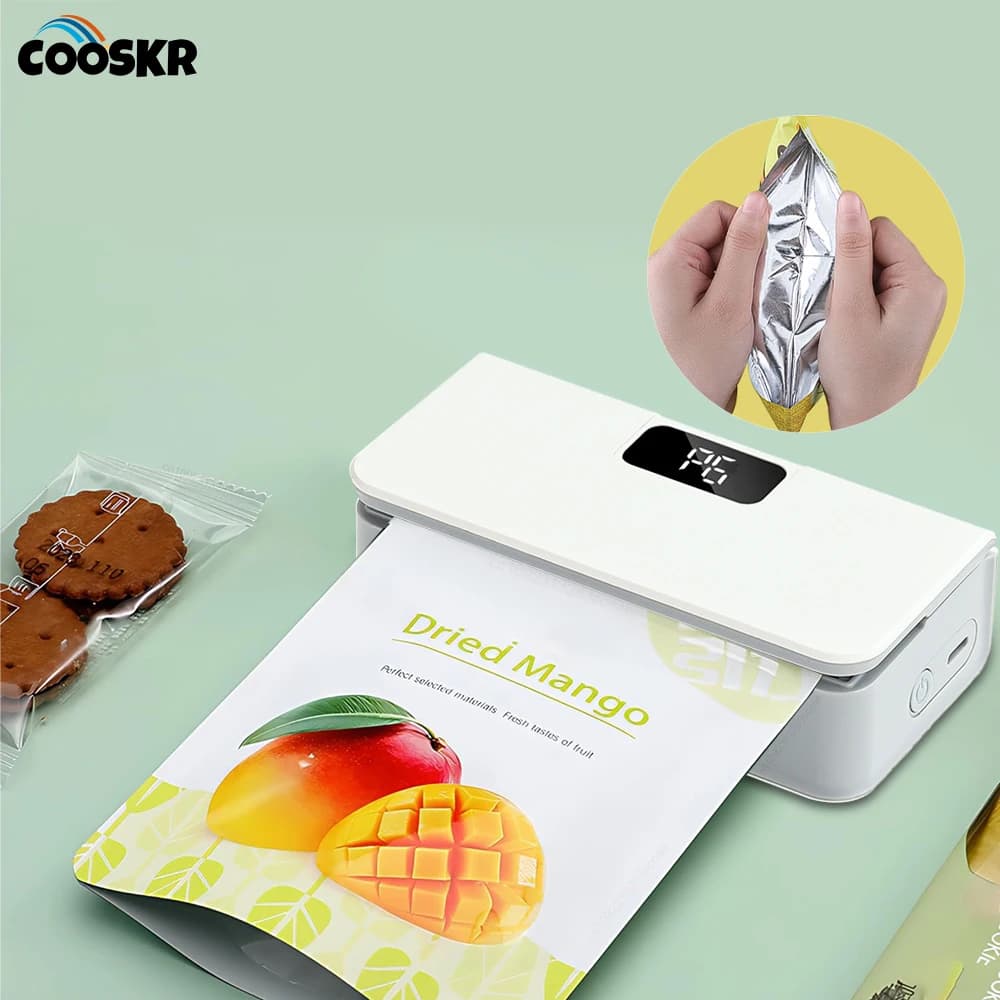Mini Heating Bag Sealer Storage Packaging Food Bag Sealing Machine Handheld Plastic Clip Bag Sealer Snack Packaging Heat Sealer