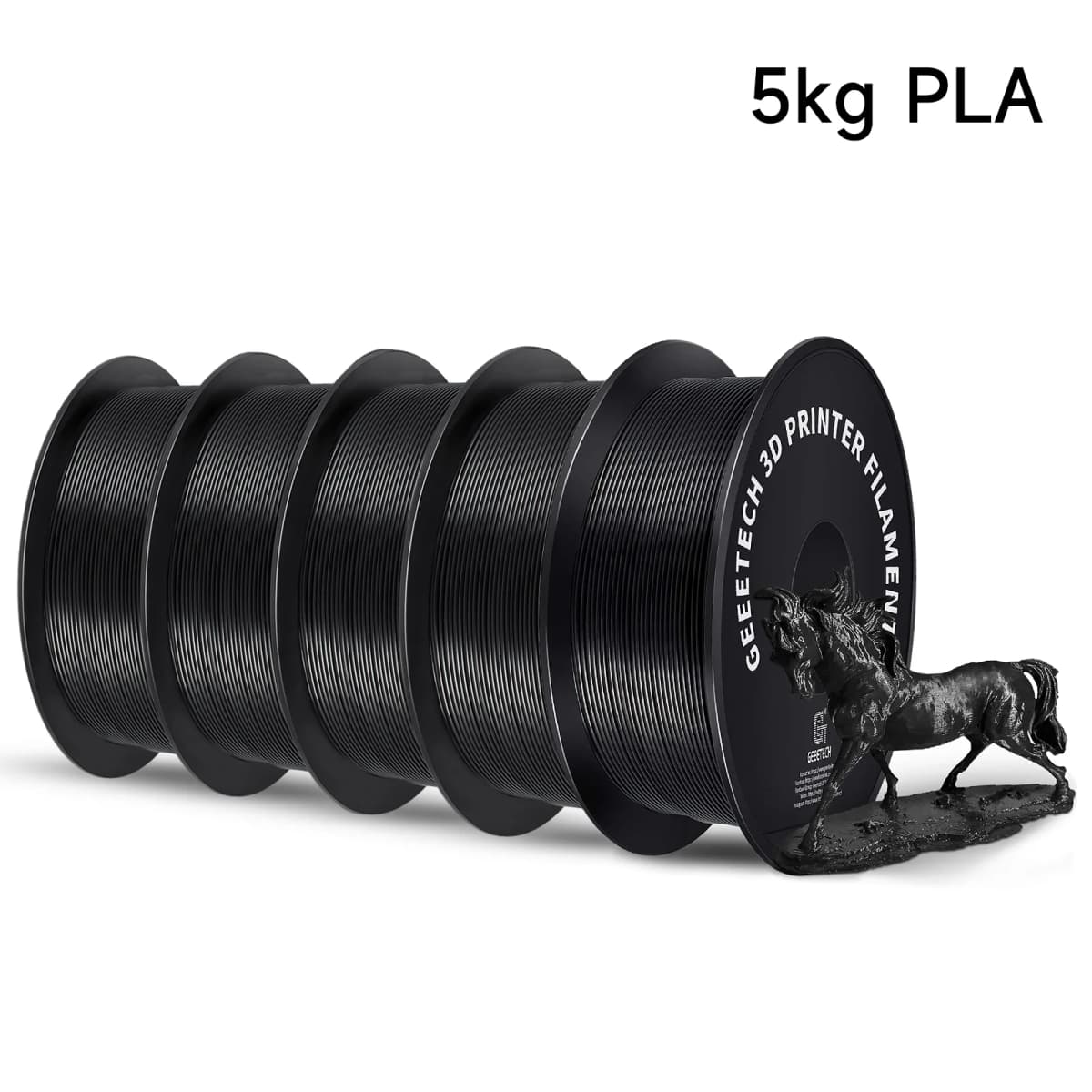 Geeetech 5Kg Standard PLA Filament 1.75mm 3D Printer Plastic Material, Accuracy 0.03mm, Multiple Colour, Fit Most FDM Printer