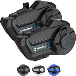 Moman Motorcycle Intercom H2Pro Motorbike Helmet Communication System up to 1000M with DSP&CVC Noise Cancellation FM Music Share