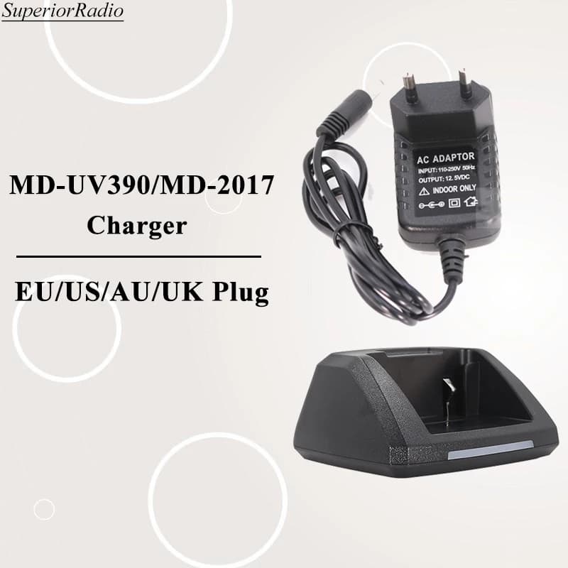 TYT MD-390 MD-2017 Battery Desktop Charger Original for Walkie Talkie RT8 RT81 EU/US/UK Power Adapter Radio Accessories MD-UV390