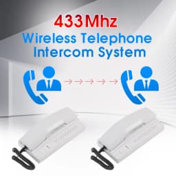 1KM Wireless Intercom System Two Way Telephone Intercom 433MHz Expandable Handsets Interphone for Home Office Warehouse Hotel