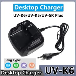 UV-K6 Battery Charger Quansheng UV-K5 Original Desktop Charger C-51 Power Adapter 110-240V Input BPK5 Walkie Talkie Accessories