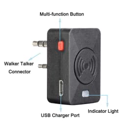 Walkie Talkie Hands-Free PTT Bluetooth Wireless Headset K Type Earphone Two Way Radio Headphone Mic For Baofeng