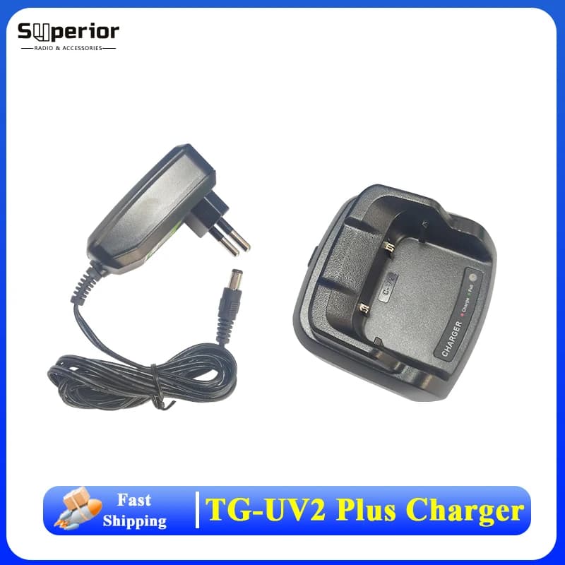 Quansheng TG UV2 Plus Desktop Charger Original CDQ-Q2 DC 12-24V for TG-UV2 Plus Charger Dock Replacements Ham Radios Accessories