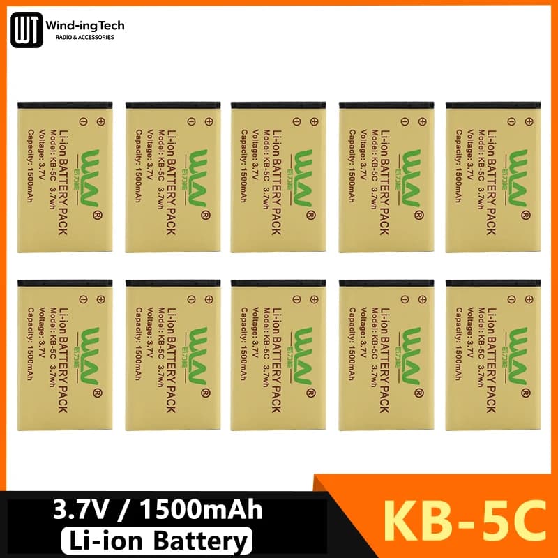 KB-5C Battery WLN KD-C1 Li-Ion Battery 1500mAh 3.7V For KD-C2 KD-C10 KD-C50 KD-C51 KD-C52 RT22S RT15 NK-U1 X6 RT22 Walkie Talkie
