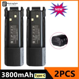 Baofeng UV 82 Li-ion Battery 2800/3800/4200mAh USB Type C BL-8 For UV82 Plus Walkie Talkies UV-8D UV-82WX Ham Radios Camouflage