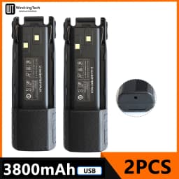Baofeng UV 82 Li-ion Battery 2800/3800/4200mAh USB Type C BL-8 For UV82 Plus Walkie Talkies UV-8D UV-82WX Ham Radios Camouflage