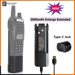Baofeng UV 82 Li-ion Battery 2800/3800/4200mAh USB Type C BL-8 For UV82 Plus Walkie Talkies UV-8D UV-82WX Ham Radios Camouflage
