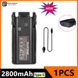 Baofeng UV 82 Li-ion Battery 2800/3800/4200mAh USB Type C BL-8 For UV82 Plus Walkie Talkies UV-8D UV-82WX Ham Radios Camouflage