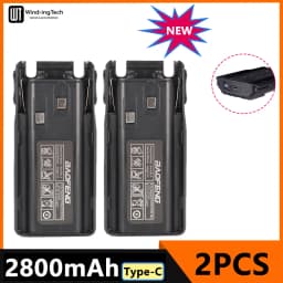 Baofeng UV 82 Li-ion Battery 2800/3800/4200mAh USB Type C BL-8 For UV82 Plus Walkie Talkies UV-8D UV-82WX Ham Radios Camouflage