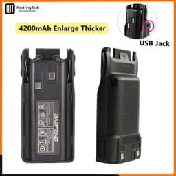 Baofeng UV 82 Li-ion Battery 2800/3800/4200mAh USB Type C BL-8 For UV82 Plus Walkie Talkies UV-8D UV-82WX Ham Radios Camouflage