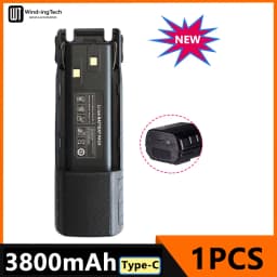 Baofeng UV 82 Li-ion Battery 2800/3800/4200mAh USB Type C BL-8 For UV82 Plus Walkie Talkies UV-8D UV-82WX Ham Radios Camouflage