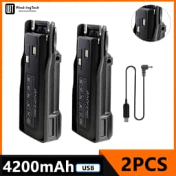 Baofeng UV 82 Li-ion Battery 2800/3800/4200mAh USB Type C BL-8 For UV82 Plus Walkie Talkies UV-8D UV-82WX Ham Radios Camouflage