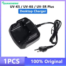 UV-K5 Battery Charger Quansheng UV-K6 Desktop Charger C-51 Power Adapter AC 110-240V Input BPK5 Charging Dock Plug Replacements
