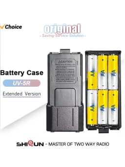 Baofeng UV-5R Battery Case Shell Extended Battery Housing BL-5 6xAAA Batteries Box for UV-5RE UV-5RA Walkie Talkie Accessories